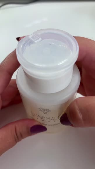 Video review of Handmade Beauty By Diana Burillo Nail Polish Remover Acetone Free  by 6781de299f9defe88039e0e7