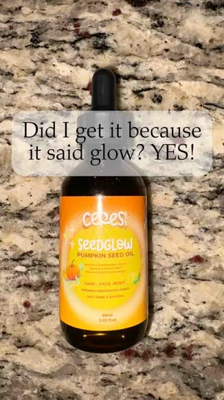 Video review of Ceres Nature Inc Seed Glow Pumpkin Seed Oil  by 67854a4fe8b608dd1441119d