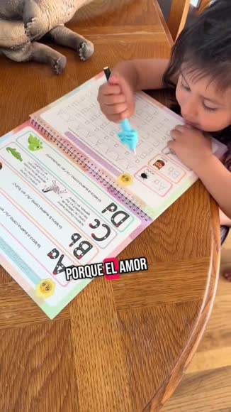 Video review of Grooved Learning Spanish Handwriting Workbooks - Mess-Free Reusable Pages for Kids - Set of 4  by 6781e28e8f66781f20031011
