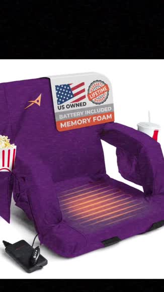 Video review of Aceletiqs Heated Stadium Seat with Back Support for Camping, Games & Sports  by 67686804b710878d6f863c3f