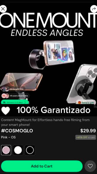 Video review of CosmoGlo Content MagMount for Effortless hands free filming from your smart phone!  by 6784e713962f8cfbb9aa1b24