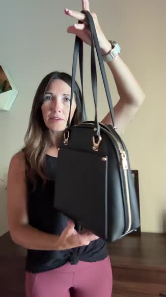 Video review of MMS Brands Daisy Convertible Backpack Purse by Miztique – Black | Vegan Leather, Shoulder or Backpack Wear, Compact & Stylish  by 6776d45d22c66b3c5ba917ad