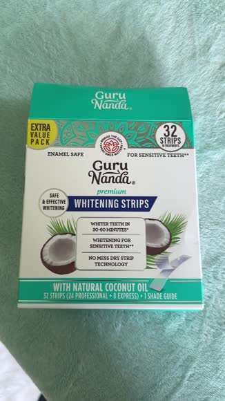 Video review of GuruNanda Teeth Whitening Strips - 16 Day Treatment with Non-Slip, Dry Strip Technology  by 6713aeb40eff765db32e0cf7
