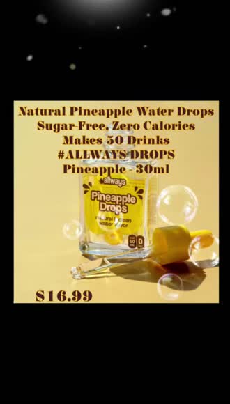 Video review of Allways Drops Natural Pineapple Water Drops | Sugar-Free, Zero Calories | Makes 50 Drinks  by testa82016