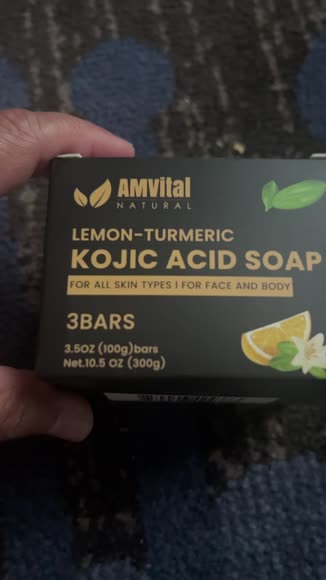 Video review of AMVital Lemon Turmeric Kojic Acid Soap Bar - Plant-based Face & Body Bar Soap  by 6769f52cb710878d6f9a7bda