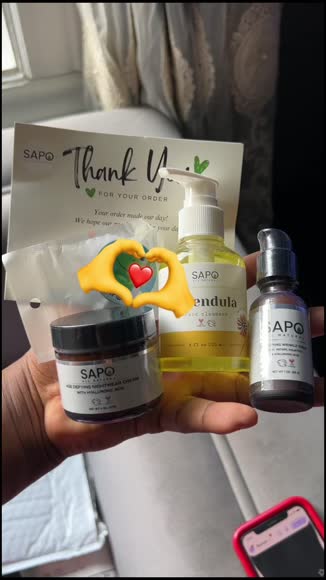 Video review of Sapo All Natural Smooth Skin Combo - Calendula Face Cleanser + Wrinkle Serum + Night Cream With Hyaluronic Acid  by 67a96d19d9e592236ea36410