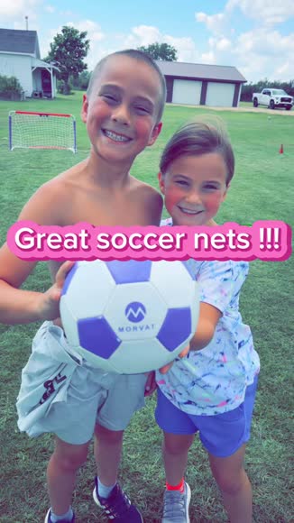 Video review of Morvat Soccer Goal Net Set for Kids, Girls & Boys  by 67a8f9d0cd0596936d035ecc