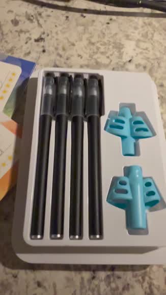 Video review of Grooved Learning Magic Grooved Reusable Handwriting Workbooks with Disappearing Ink Pens - Full Set  by 678c69d6c54f75ecb4ffcffc