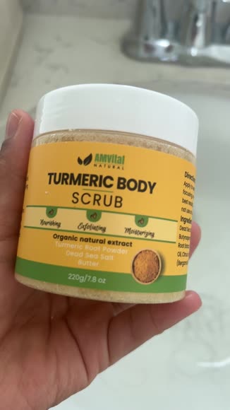Video review of AMVital Turmeric Glow Body Scrub – Deep Exfoliation & Hydration  by 676333dbd4c5fad8ff094dd2