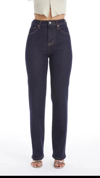 Video review of Bayeas HIGH RISE STRAIGHT JEANS  by 677efbae2f8174581928c741