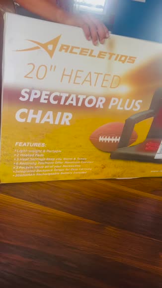 Video review of Aceletiqs Heated Stadium Bleacher Seat With Back Support  by 677e65a8c2626be5c8ff3527