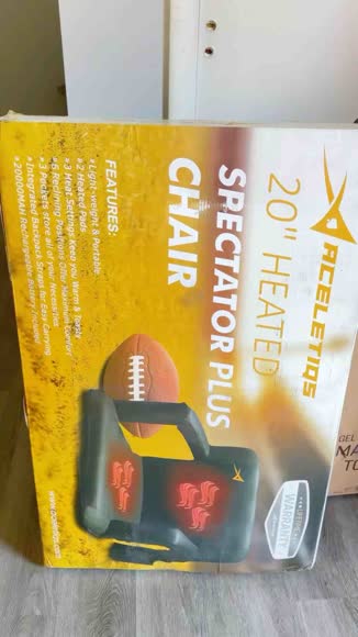 Video review of Aceletiqs Heated Stadium Bleacher Seat With Back Support  by 6789aa8532d86d8917543d97