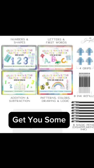 Video review of Grooved Learning Magic Grooved Reusable Handwriting Workbooks with Disappearing Ink Pens - Full Set  by 678569b845c39b0e508d43fe