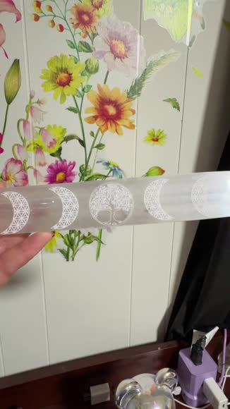 Video review of Whyte Quartz Moon Phase with Tree Of Life Engraved Selenite Bar  by 6805816de1df62d29d711fb2