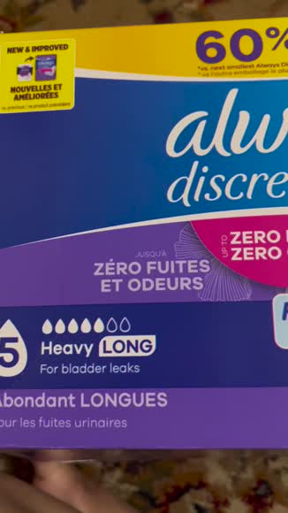 Video review of Always Discreet Adult Incontinence Pads for Women  by 67d49897d3d3fec5592e6da5