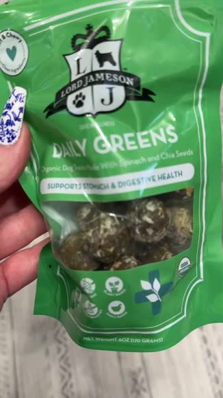 Video review of Lord Jameson Daily Greens Organic Dog Treats  by 6799919de3a44597e6fa28ba