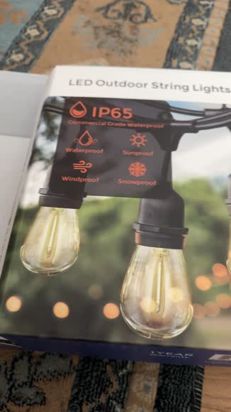 Video review of Sonicgrace Outdoor Patio String Lights  by 6760d11cb3fcdf4122334dc5