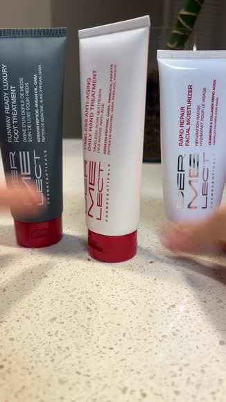 Video review of Dermelect Dermelect Winter-Ready Set – Essential Hydrating Treatments with Peptides, Hyaluronic Acid, and Nourishing Oils for Restoring Dry Hands, Feet, and Sensitive Skin  by 654c5bb28555c1cc556d7e03