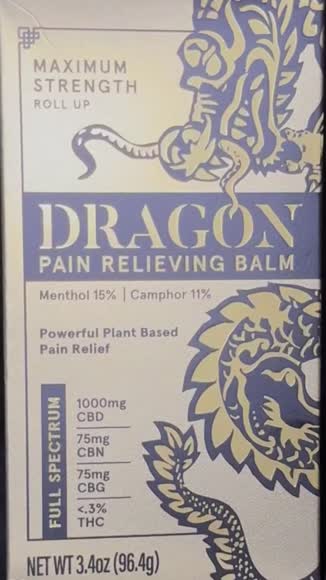 Video review of Dragon Pain Relief Balm, Maximum Strength Roll-Up - Full Spectrum Formula  by 678d2fad58b427260fde2663