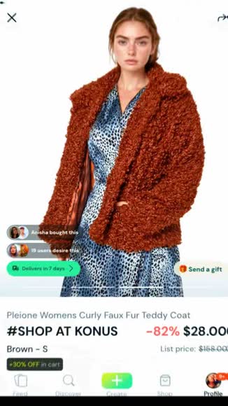 Video review of Shop at Konus Pleione Womens Curly Faux Fur Teddy Coat  by 6768412a83d91c8ea69eec0e
