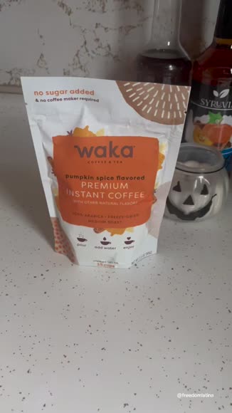 Video review of Waka Coffee & Tea Unsweetened Pumpkin Spice Flavored Instant Coffee  by 67695773b710878d6f8e1ec5