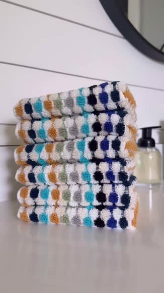 Video review of sandcloud Stripe Polka Dot Washcloth Bath Bundle  by sloankari78