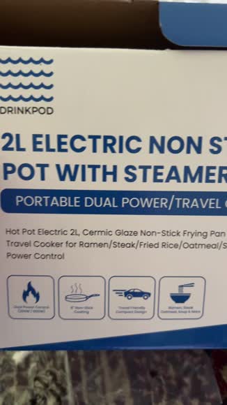 Video review of Drinkpod Portable 2-In-1 Electric Hot Pot & Steamer For Quick Meals  by 67730efc1c869d90fc78b2b8