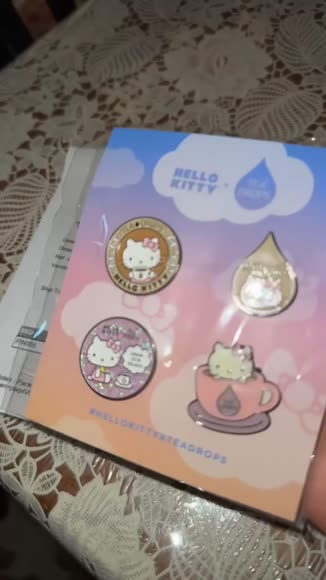 Video review of Tea Drops Tea Drops X Hello Kitty: Limited Edition Enamel Pins  by 675e5e34e41ed5b930a030ae