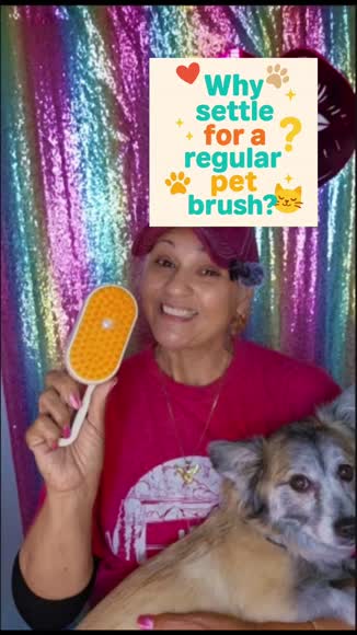 Video review of Besteria  3-in-1 Steamy Pet Grooming Brush  by 678d9f0fccc18a2999ec4564