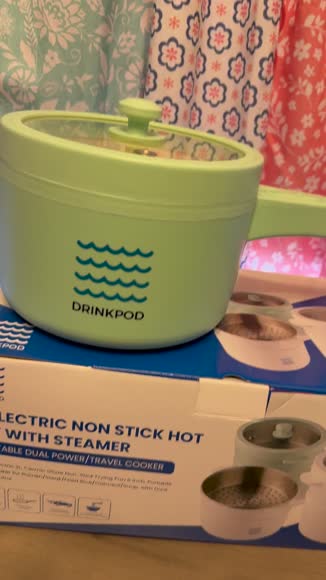 Video review of Drinkpod Electric Hot Pot With Steamer, Portable Multi Cooker  by 678c69d6c54f75ecb4ffcffc