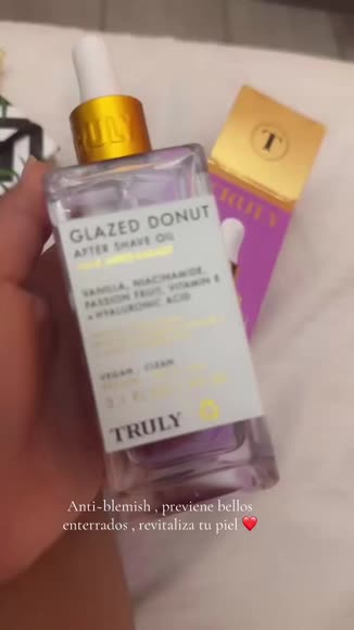 Video review of Truly Beauty Glazed Donut After Shave Oil - Moisturize Skin & Prevent Ingrown Hair  by 6787dd86dd505b8f6ef5c9a7