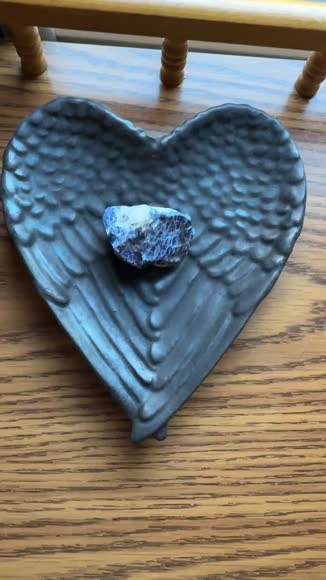 Video review of Whyte Quartz Shungite Heart Shaped Angel Wings Dish  by 6805816de1df62d29d711fb2