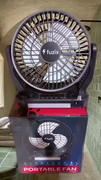 Video review of fuzix Aero Solar Fan Speaker  by 684a44f86b051142b1f70a85